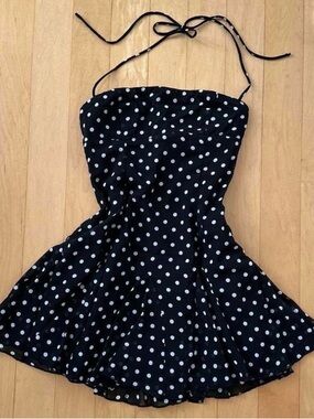 Princess Polly Black Polka Dot Strapless Skater Dress